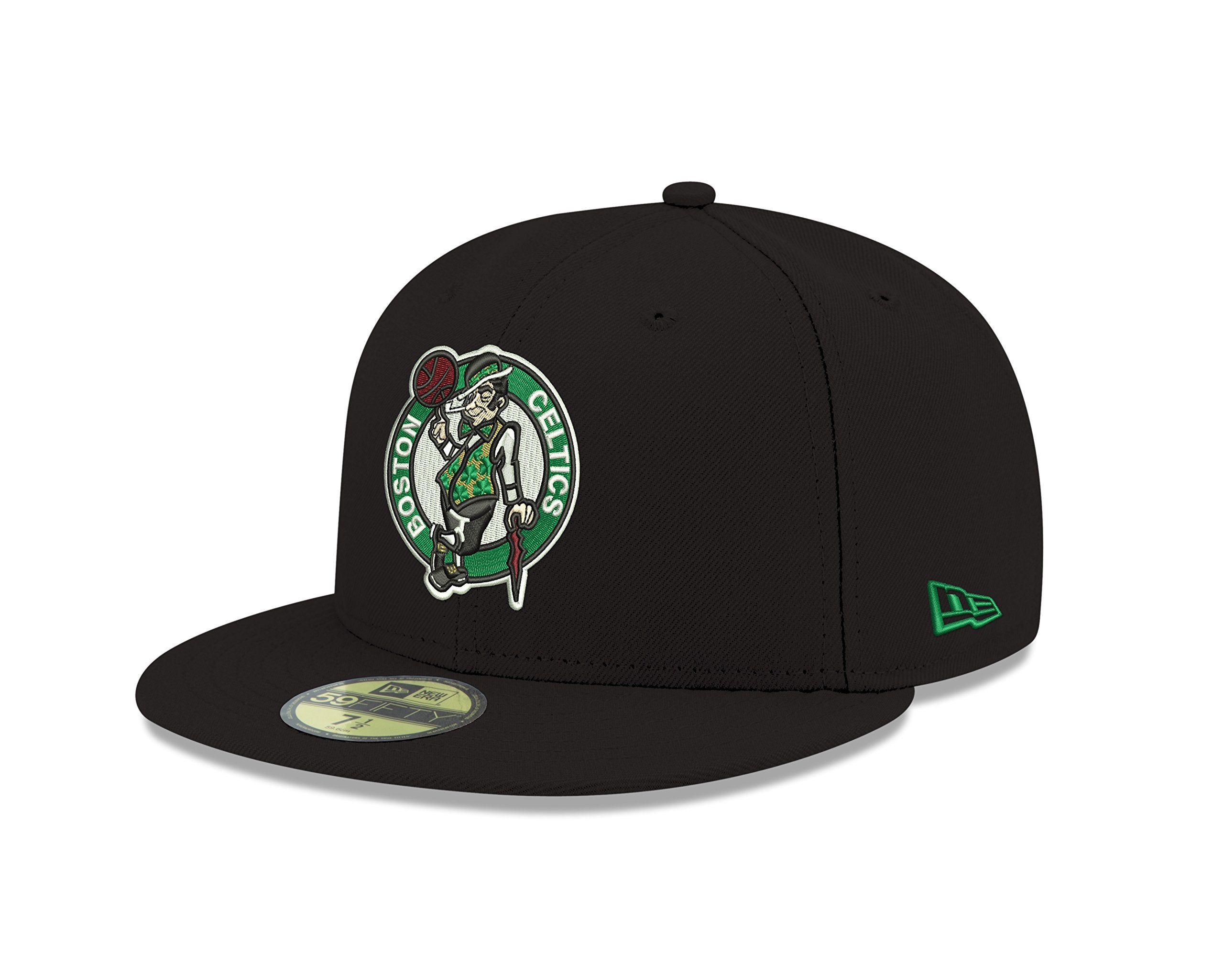 New Era NBA Boston Celtics Mens Official 59FIFTY Fitted Cap, 7.375, Black