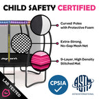 JoyBerri Trampoline Outdoor - ASTM Certified Safe, 8Ft, 10Ft, 12Ft, 14Ft, 15Ft, 16Ft Recreational Trampoline for Kids and Adults