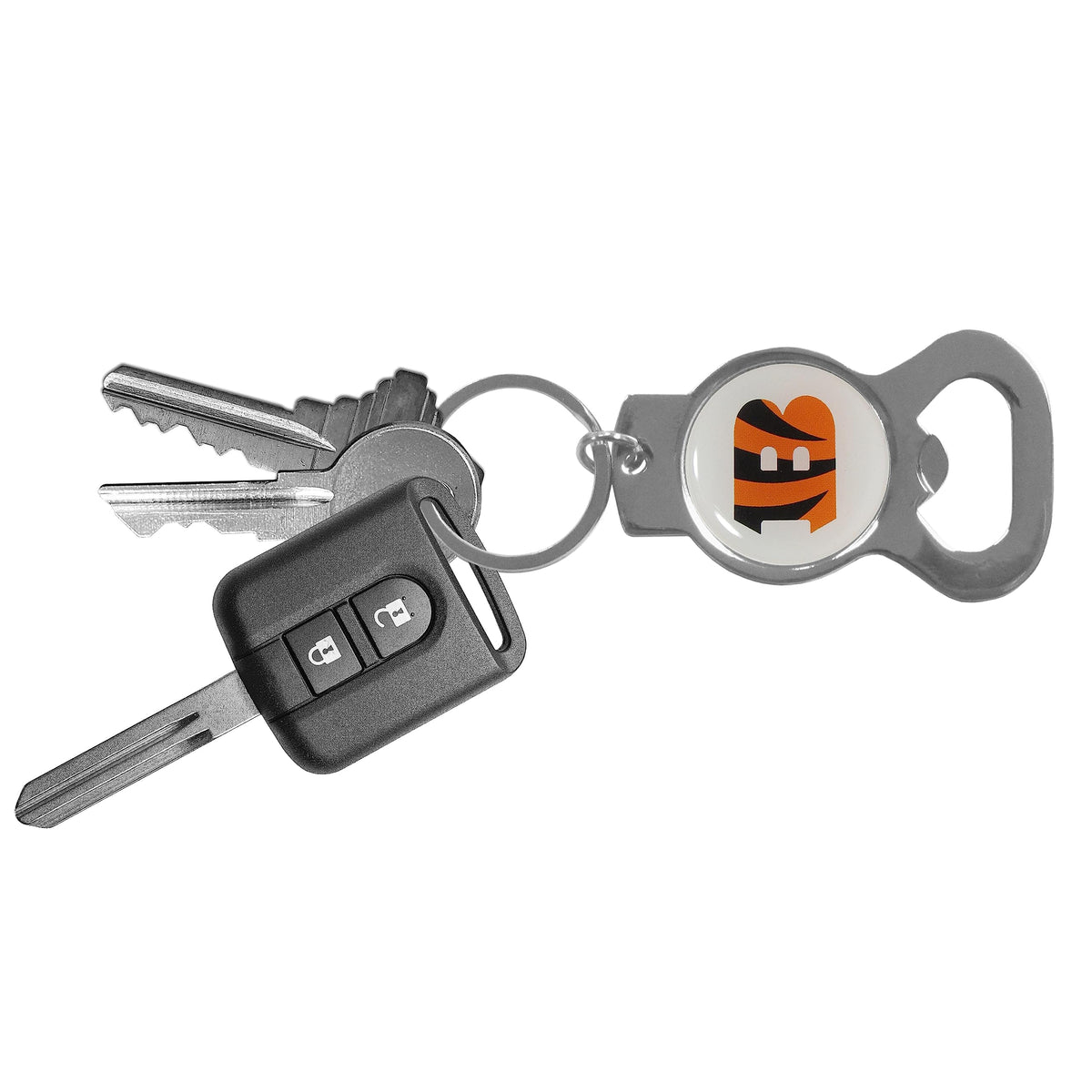 Nfl Siskiyou Sports Fan Shop Cincinnati Bengals Bottle Opener Key Chain One Size Team Color , Black