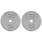 CAP Barbell Cast Iron Standard 1-Inch Weight Plate Set - Barbell Weights for Home Gym, Strength Training, and Weightlifting, 7.5