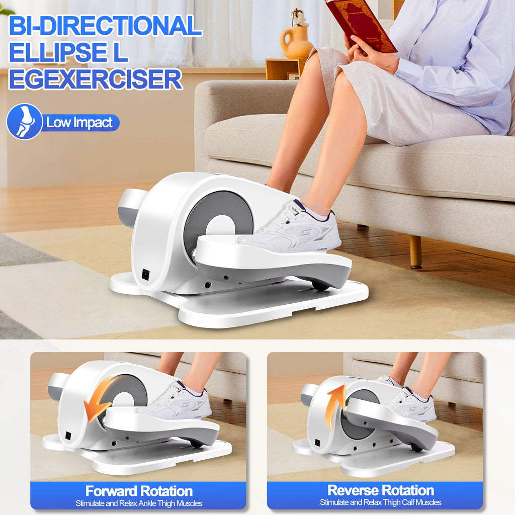 Under Desk Elliptical Machine-Elliptical Machine For Seniors,Portable Silent Electric Home Leg Exerciser With Remote Control,12