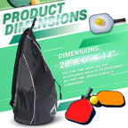 Himal Pickleball Bag- Adjustable Pickleball,Tennis,Racketball Sling Bag - Pickleball Backpack With Water Bottle Holder For Men A