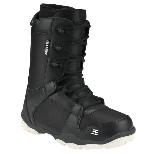 5th Element ST Lace and Dial Snowboard Boots for Men - Black Compatible with Strap Snowboard Bindings- Waterproof Liners -All Mo