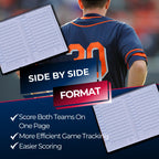 Covey Baseball Softball Scorebook Side By Side Format - (50 Games) - Score Keeping Book With Sheets Designed To Make Baseball An