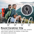 10Pack 2 Large Round Carabiner Clips, Metal Spring O Rings for Organizer Key Rings, Paracord Keychain Lanyard, Pet Chains, Purse