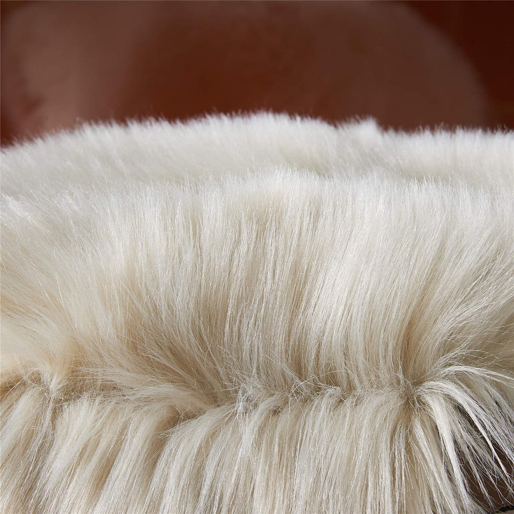 Easyjoy Ultra Soft Fluffy Shaggy Area Rug Faux Fur Rug Chair Cover Seat Pad Fuzzy Area Rug For Bedroom Floor Sofa Living Room (2