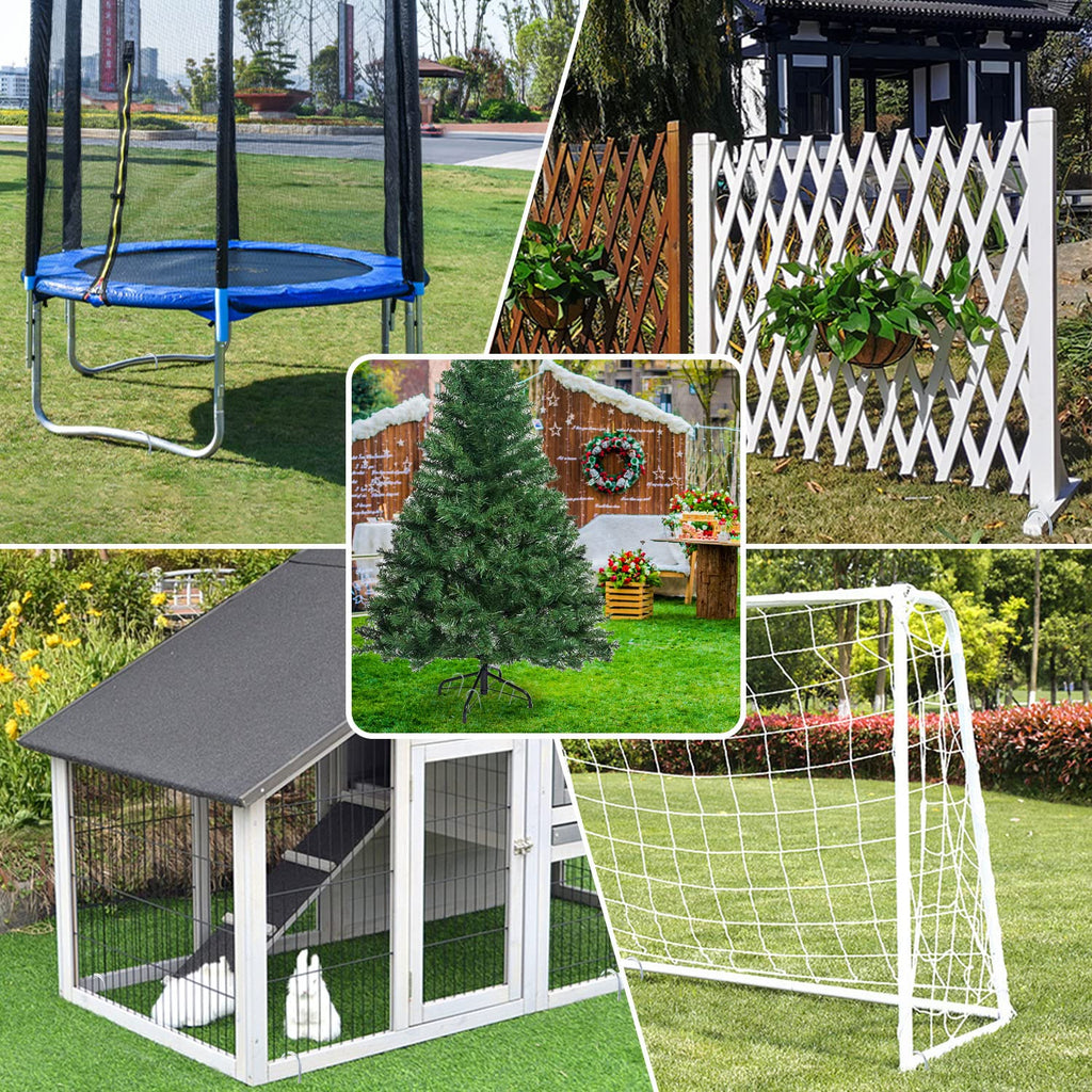 Sutekus Trampoline Stakes Wind Stake Heavy Duty U Shape Steel Ground Anchors For Trampoline Garden Camping Soccer Goals (Silver/