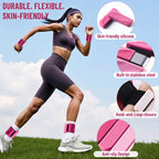INDEPANDIA Wrist & Ankle Weights for Women and Men, 2lbs Pair Adjustable Silicone Weighted Bangles for Arm & Leg Workouts, Perfe