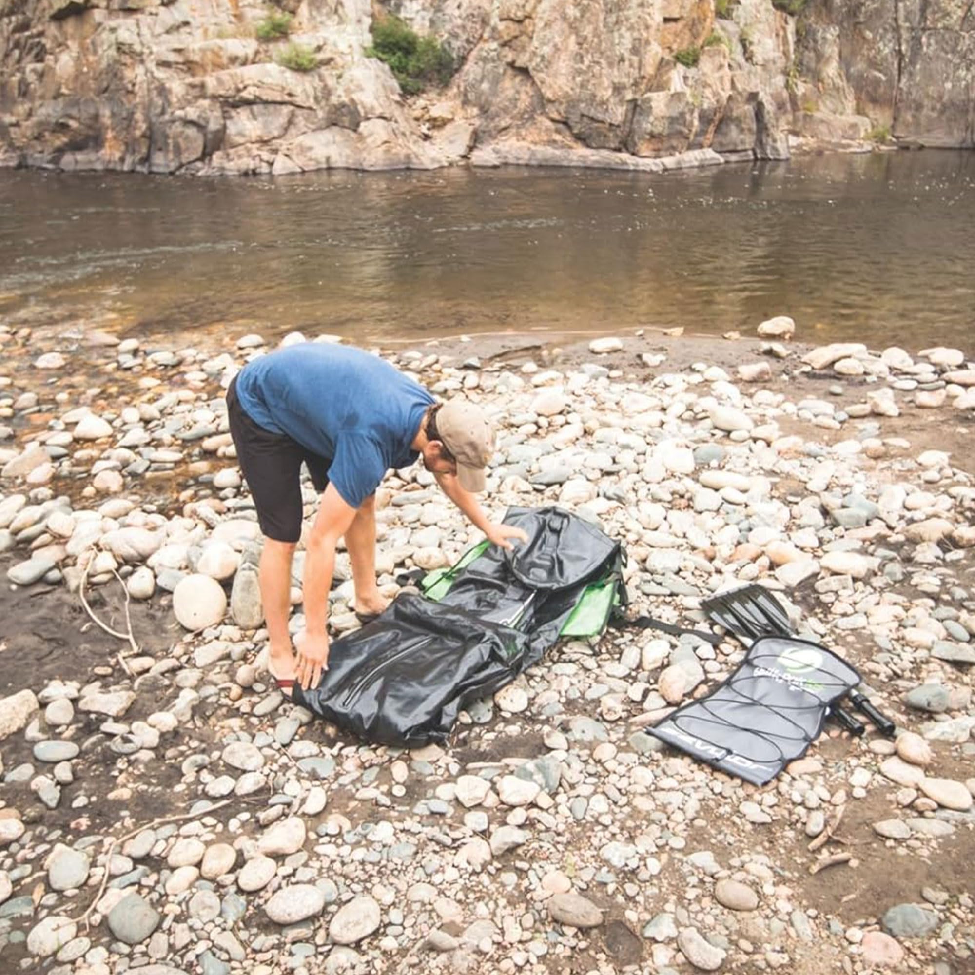 Sevylor Quickpak K5 1-Person Inflatable Kayak, Kayak Folds Into Backpack With 5-Minute Setup; Hand Pump And Paddle Included