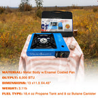 Vivicreate 7000 Btu Portable Butane Gas Stove For Camping Cooking Outdoor, Lightweight Portable Stove Burner With Auto Ignition,