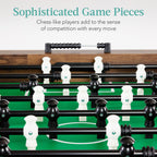Best Choice Products Large 54 Inch Full-Size Foosball Table For Home, Game Room - Includes 2 Balls, 2 Cup Holders - Walnut