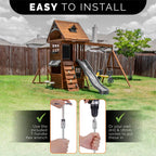 Ground Anchors Screw In - 12'' Set Of 8 With Drill Bit - Earth Anchors - Ground Stakes Heavy Duty - Mobile Home Anchors - Shed A