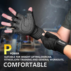 Ihuan Ventilated Weight Lifting Gym Workout Gloves With Wrist Wrap Support For Men & Women, Full Palm Protection, For Weightlift