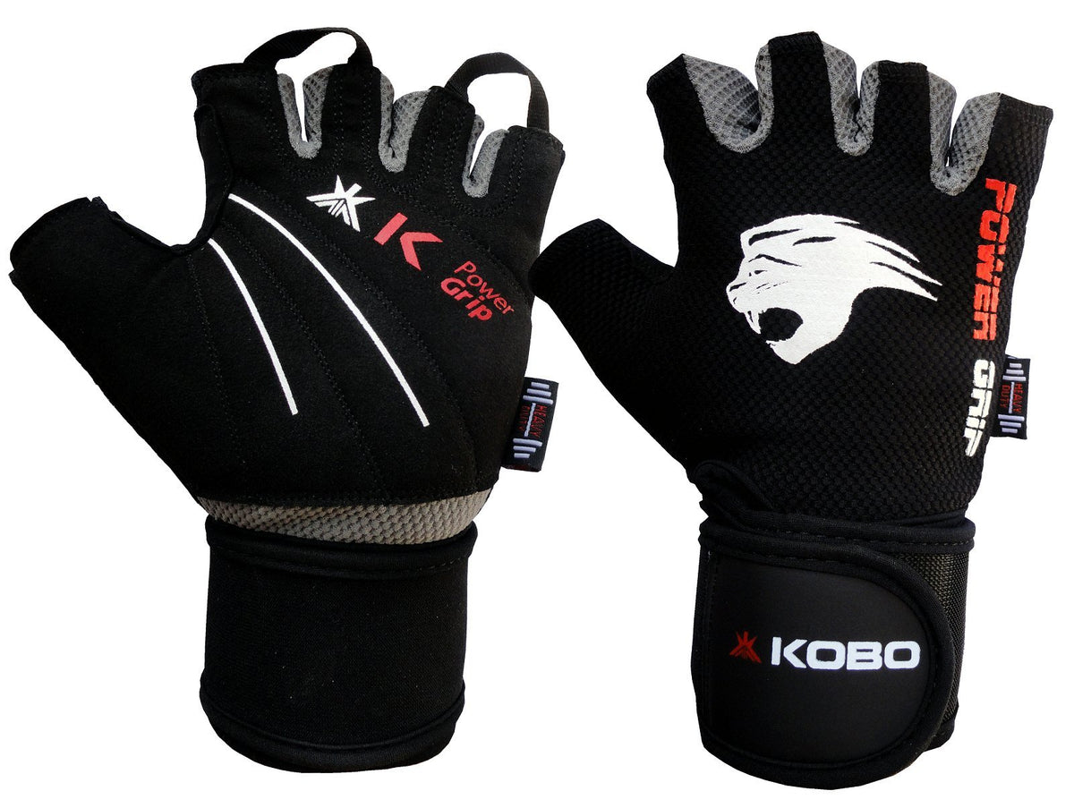 Kobo Weight Lifting Fitness Gym Gloves With Wrist Support (Small)