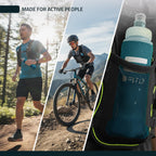 FITLY Soft Flask - 10 oz (300 ml) - Shrink As You Drink Pocket Soft Water Bottle for Hydration Pack/Running Vest - Folding Water