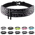 Fitgriff Running Belt For Men & Women - Secure Jogging Pouch For Phone, Keys & Essentials - For All Cell Phones (Leopard, 33.5''