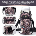 Water Bottle Carrier Bag With Phone Pocket For Stanley Cup 40/30Oz,Insulated Neoprene Water Bottle Holder Cross-Boday Bag With A