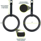 Prosourcefit Fitness Gymnastics Rings With Straps For Crossfit And Total Body Conditioning At Home