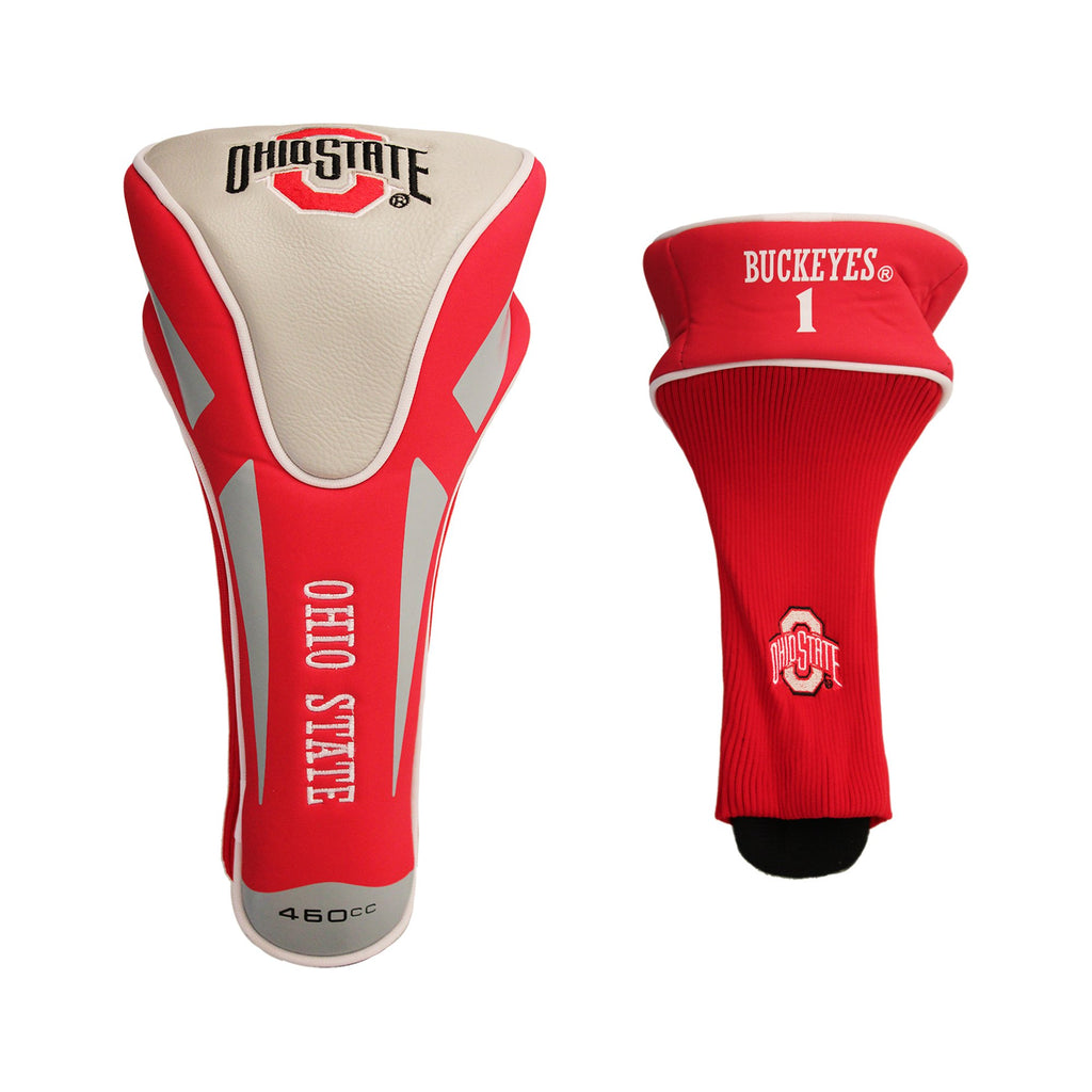 Team Golf Ncaa Ohio State Buckeyes Single Apex Driver Head Cover Golf Club Single Apex Driver Headcover, Fits All Oversized Club