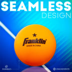 Franklin Sports Ping Pong Balls - Official Size + Weight Orange 40Mm Table Tennis Balls - One Star Professional Ping Pong Balls