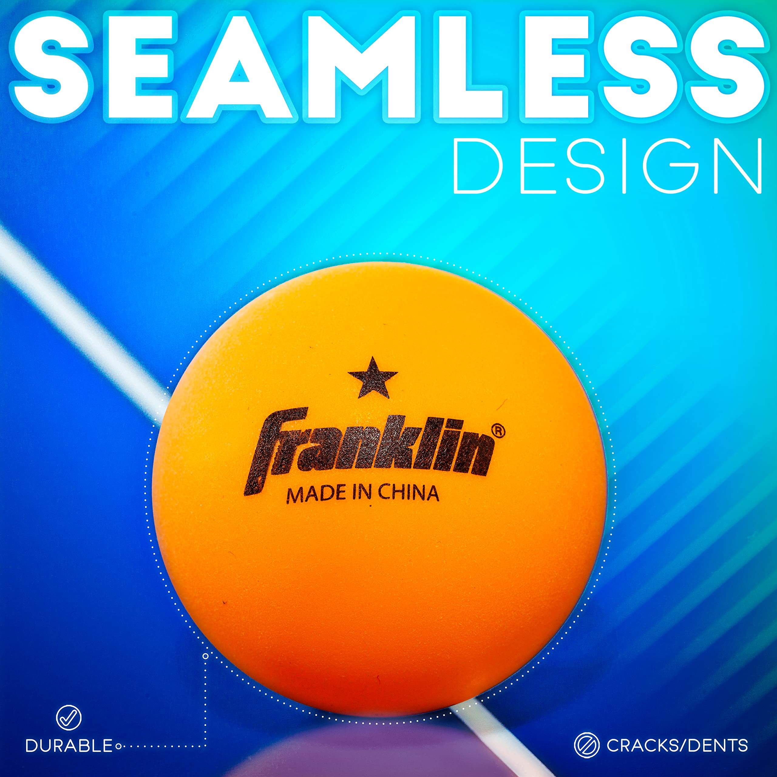 Franklin Sports Ping Pong Balls - Official Size + Weight Orange 40Mm Table Tennis Balls - One Star Professional Ping Pong Balls