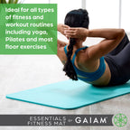 Gaiam Essentials Thick Yoga Mat Fitness & Exercise Mat With Easy-Cinch Carrier Strap, Red, 72''L X 24''W X 2/5 Inch Thick