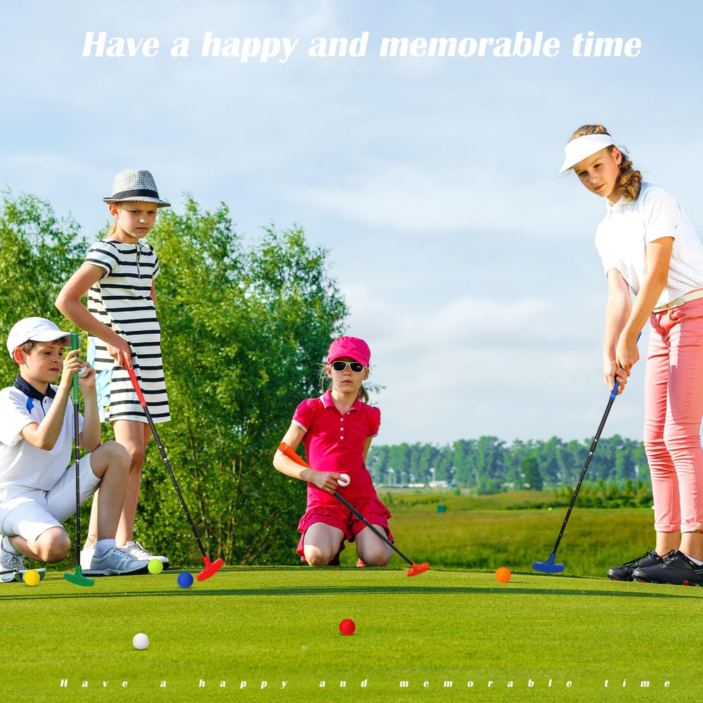 Liliful 12 Pack Golf Putters For Kids Two Way Mini Golf Putter With 12 Golf Balls Bulk Putter For Right Or Left Handed Golfers A