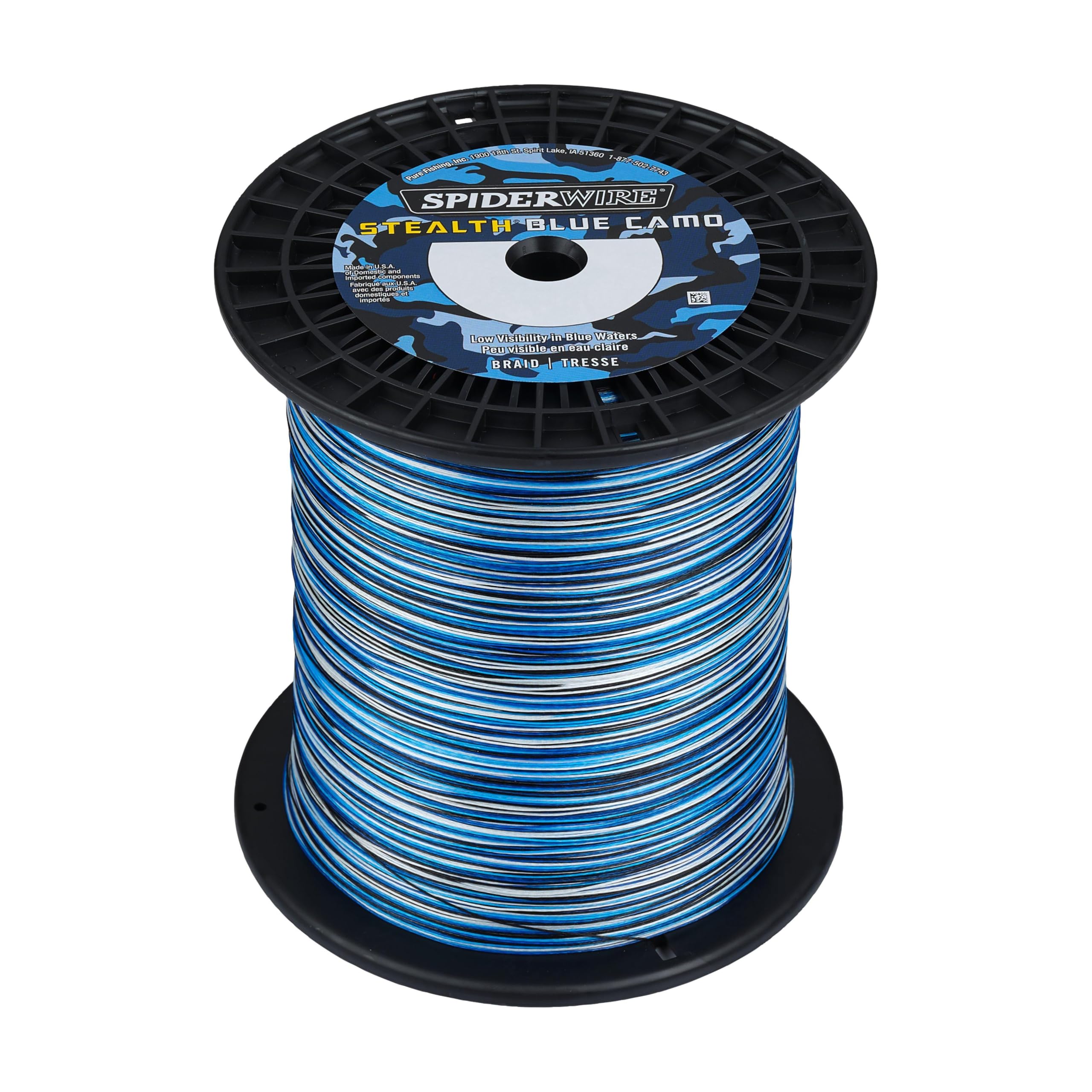 Spiderwire Stealth Superline, Blue Camo, 100Lb | 45.3Kg, 3000Yd | 2743M Braided Fishing Line, Suitable For Saltwater And Freshwa