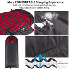 Geertop Adults Sleeping Bag Flanner For Big And Tall People Lightweight Backpacking Sleeping Bag Waterproof 4 Season For Camping