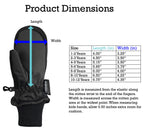 Nice Caps Kids Waterproof Snow Mittens - Thinsulate Boys Girls Cold Weather (Black 1, 4-5 Years)