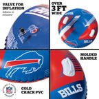 Bigmouth Buffalo Bills Nfl Fan Gear Outdoor Toys, Officially Licensed - Inflatble Snow Tube With Handles