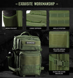 Saboos Gym Backpack For Women Tactical Military Outdoor Hiking Travel Camping Backpack Nylon Large Rucksack 45L