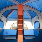 Ktt Extra Large Tent 12 Person,2 Bay-Windows,Family Cabin Tents,14'Lx10'Wx6.58'H,2 Rooms And 3 Doors 3 Windows With Mesh,Waterpr