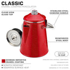 Coletti Classic Percolator Coffee Pot - Camping Coffee Percolator, Campfire Coffee Pot - Camping For Groups - Brew For The Whole