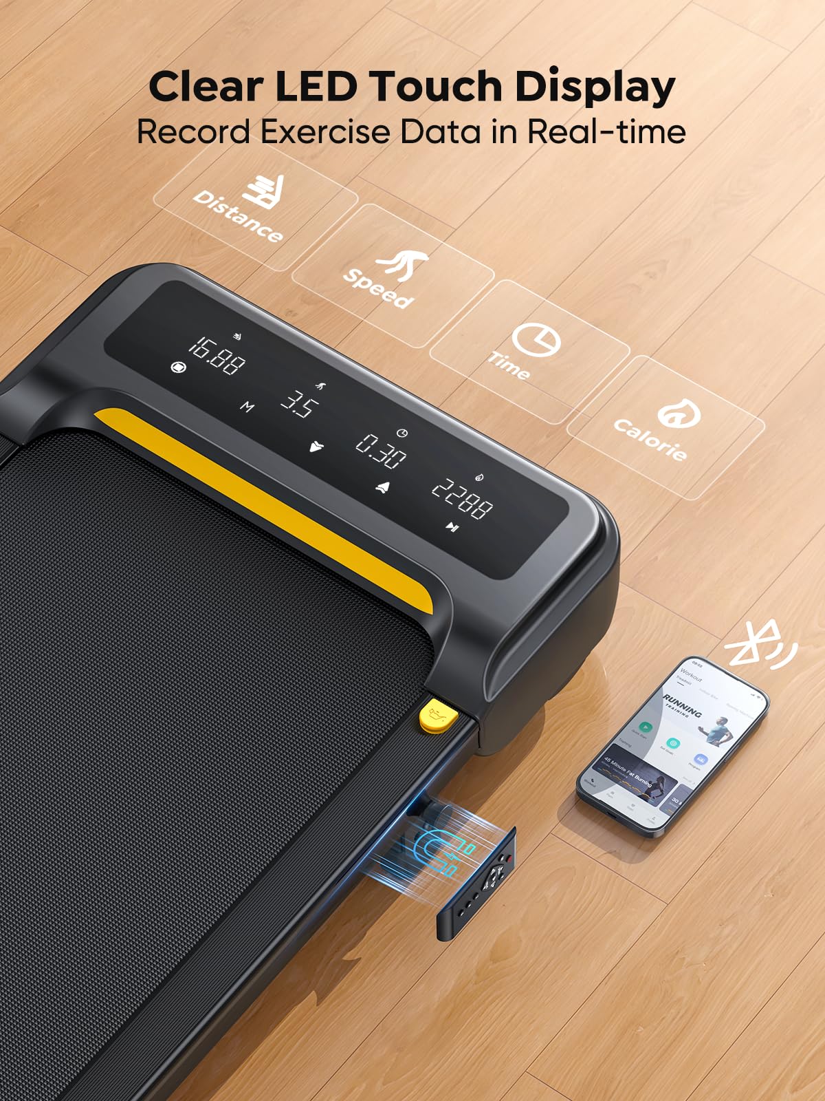 Walking Pad With Incline, Under Desk Treadmill, Portable Treadmills For Home/Office, 2.5Hp Walking Jogging Running Machine 300 L