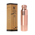 Pure Copper Water Bottle for Ayurvedic Health Benefits, 1000 Ml (33.81 Fl Oz) (Hammered and Plain Pattern)