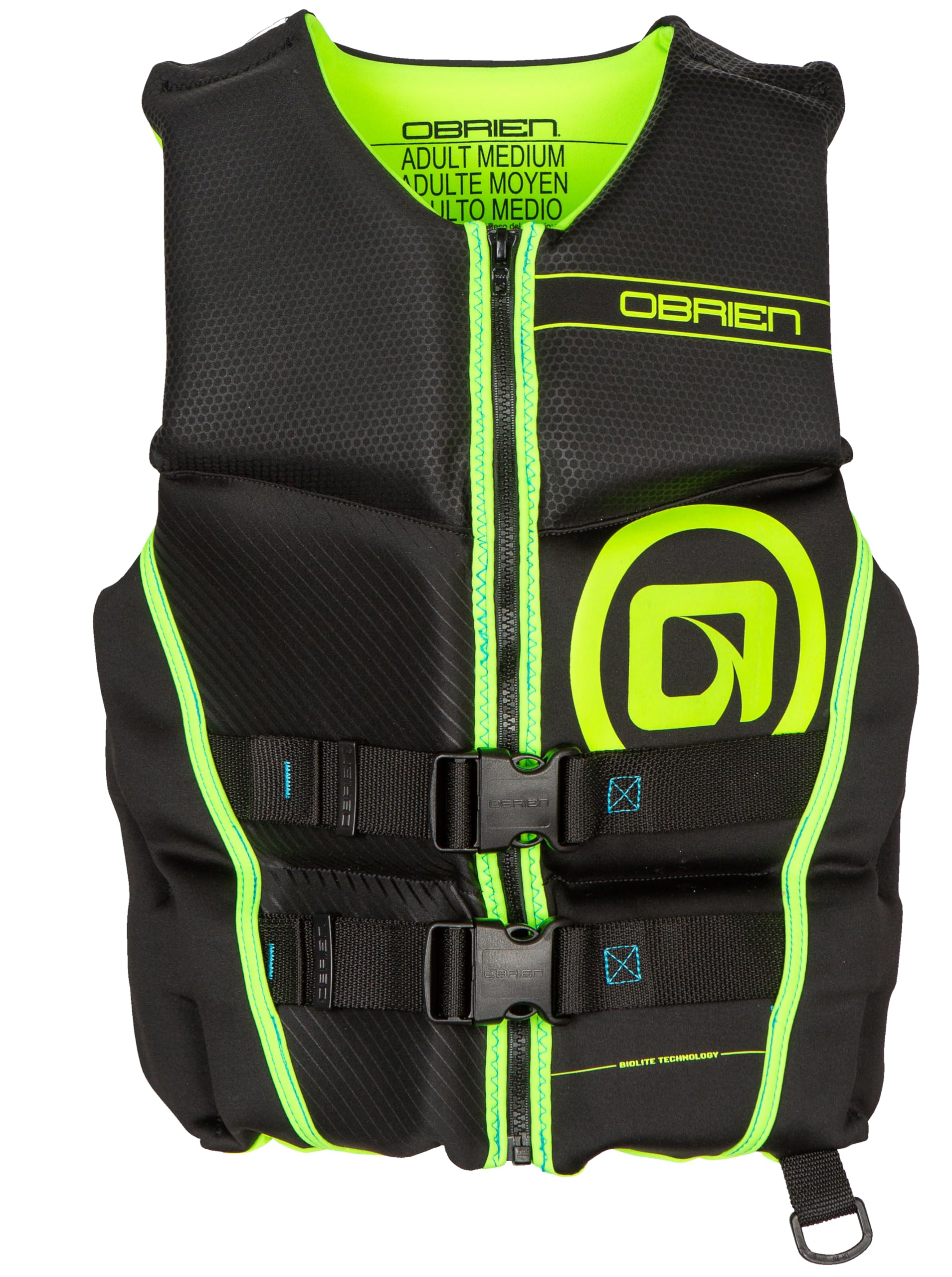 O'Brien Men'S Flex V-Back Neoprene Life Jacket Green (Large)
