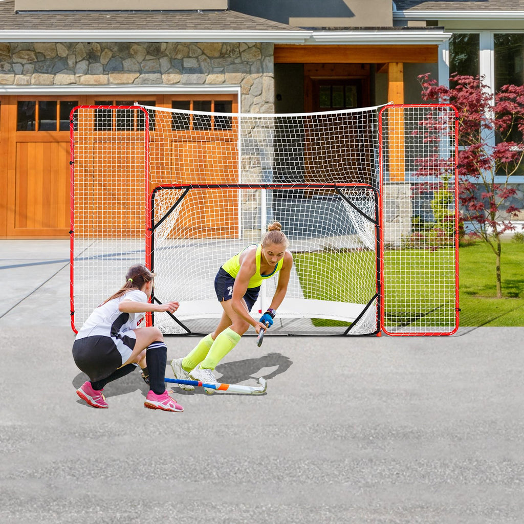 Vevor Hockey Goal With Backstop And Targets Street Outdoor Steel Hockey Net 72''