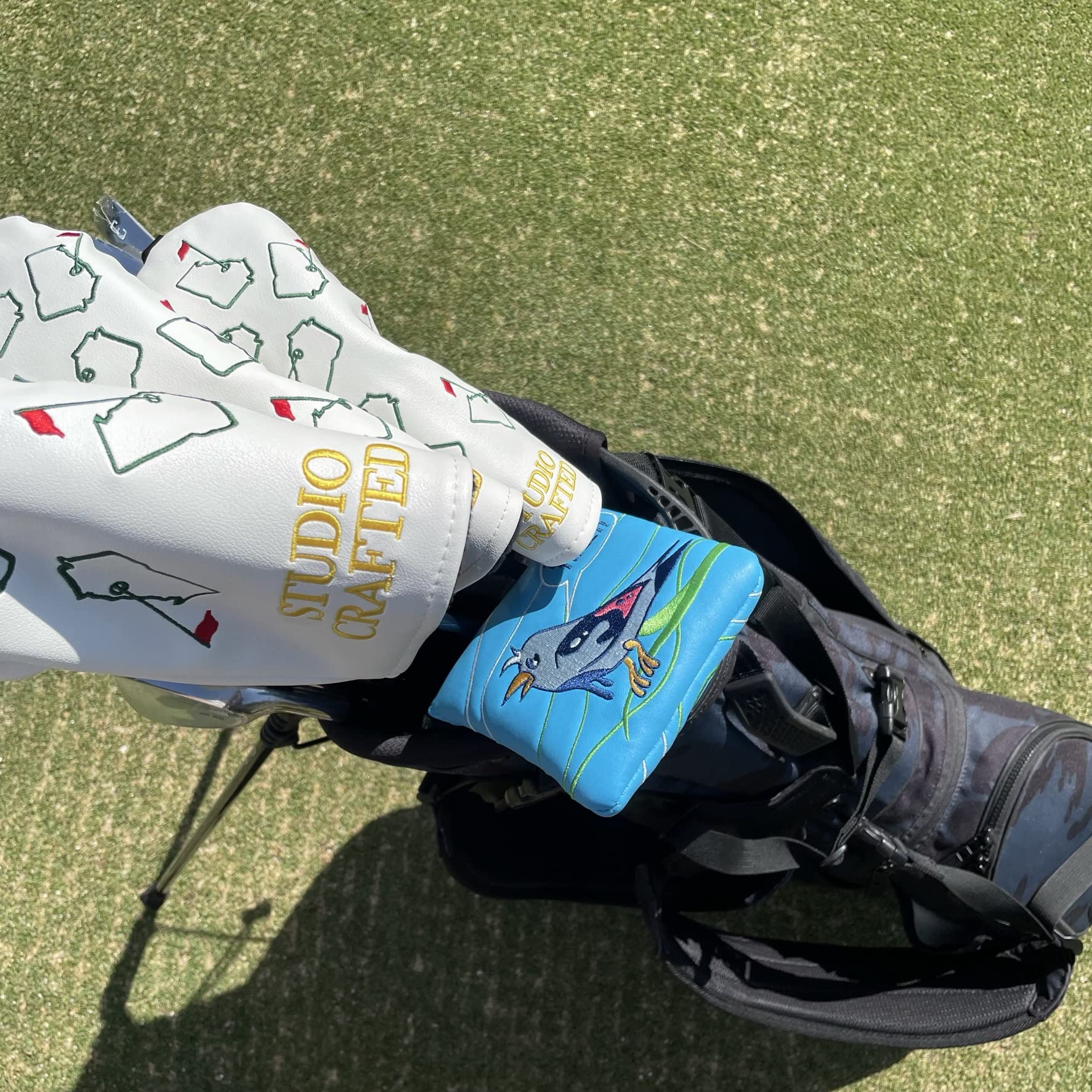 Studio Crafted Golf Tweet Tweet Birdie Square Mallet Putter Cover Magnetic Closure Golf Headcover For Mallet Putters Fits Most B