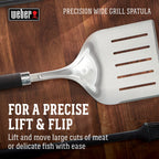 Weber Precision Grill Wide Spatula, Silverblack