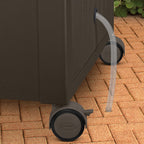 Suncast Patio Garbage Waste Trash Can Bundled W/ Patio Cooler W/ Cabinet & Wire Basket