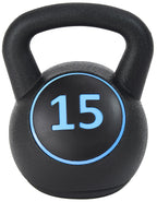 Fitvids Wide Grip Kettlebell Exercise Fitness Weight Set - Includes 5 lbs - 30LB Set of 3: 5/10/15LB - Black