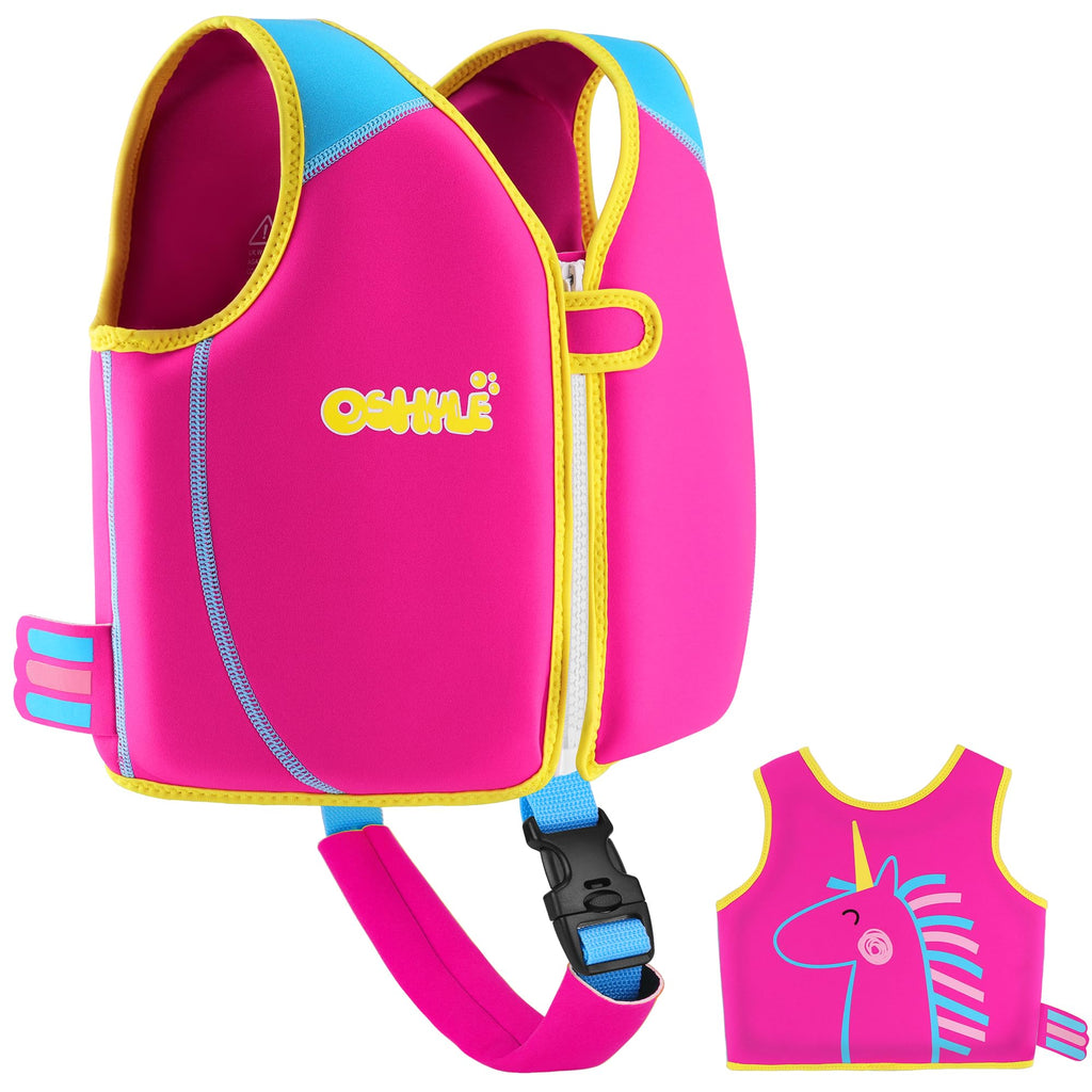 Oshyle Children'S Girls Boys Swimming Vest For Toddlers With Adjustable Safety Straps Age 1-9 (Unicorn, M(3-6))