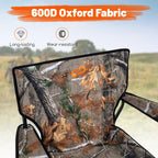 Goplus Swivel Camping Chair, Portable Hunting Chair For Adults W/Cup Holder & Carrying Bag, Folding 360-Degree Free Rotation Law