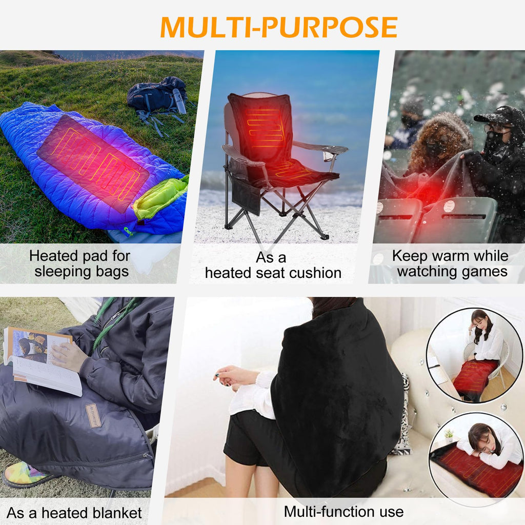 Ayamaya Instant Heated Trekpak For Sleeping Bag, Hammock Underquilts,Heated Camping Blanket - Hot Pocket Wireless Heating Pads W