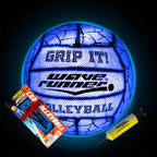 Wave Runner Glow In The Dark Led Light Junior Football, Waterproof Double Laced Football For Night Sports And Games Waterproof B