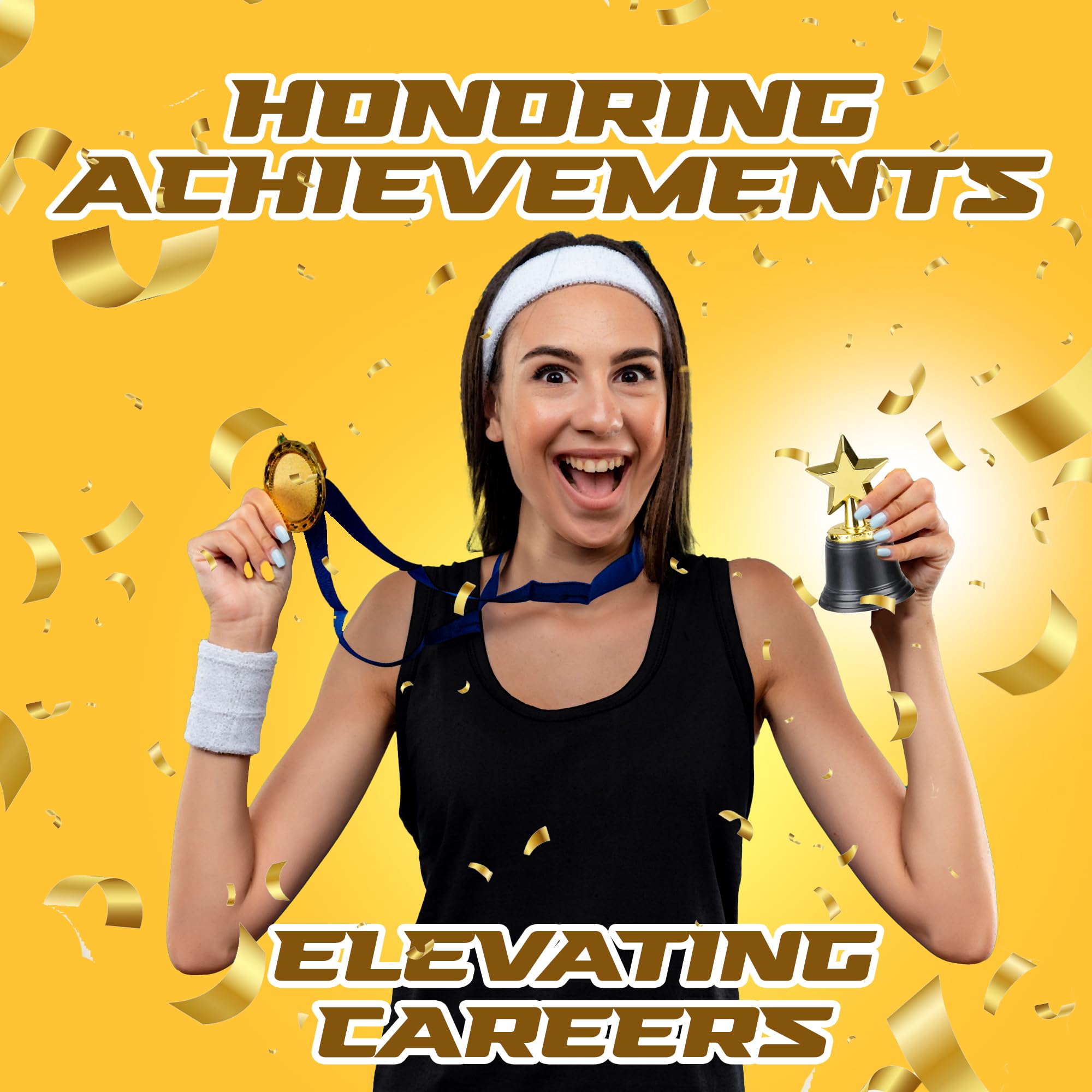 Star Trophy Awards - Pack Of 12 Bulk - 4.5 Inch, Gold Award Trophies For Kids Party Favors, Props, Rewards, Winning Prizes, Comp