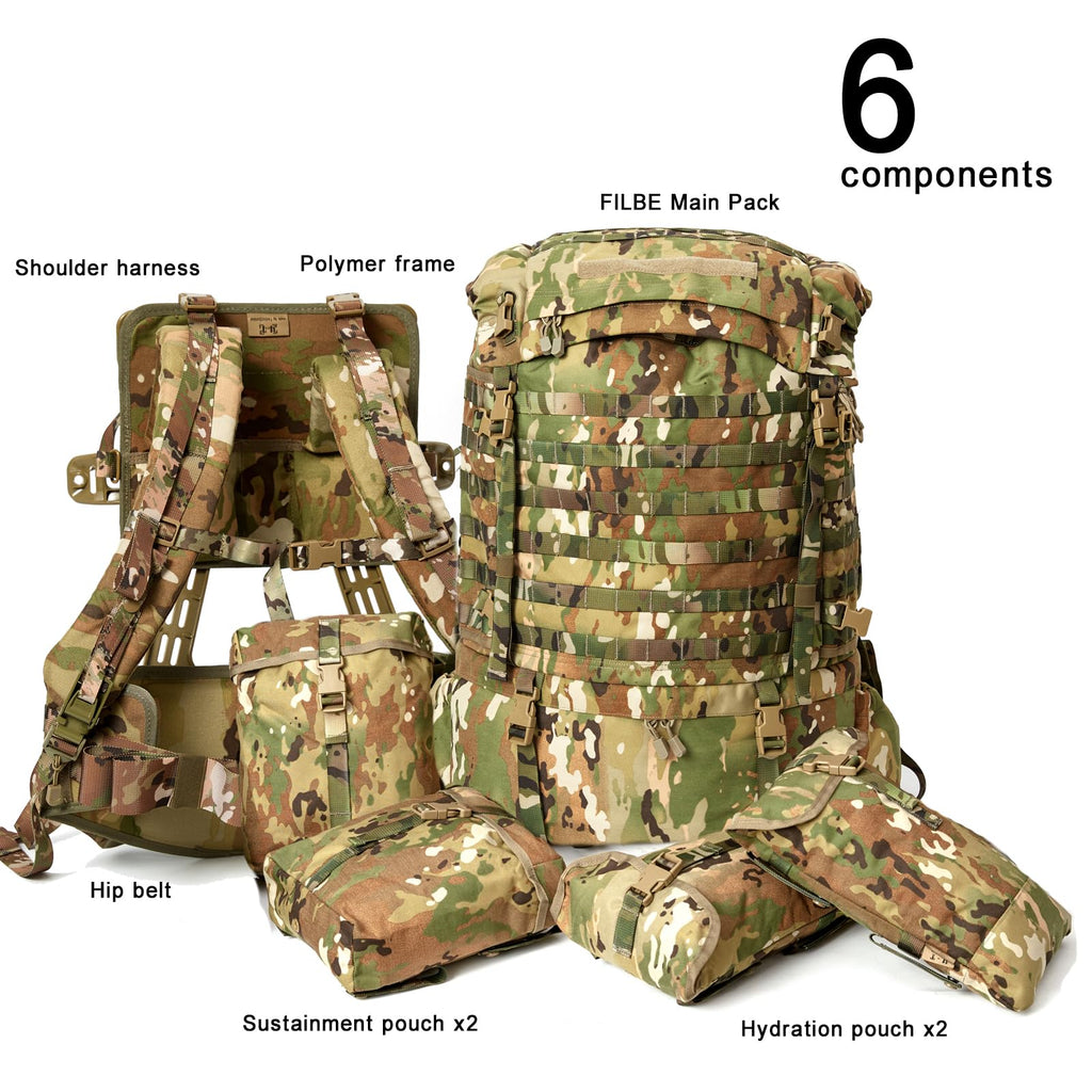 Mt Filbe 100L+ Modular Tactical Backpack System - Military Rucksack With External Abs Frame Multi-Mission Molle Gear For Trekkin