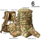 Mt Filbe 100L+ Modular Tactical Backpack System - Military Rucksack With External Abs Frame Multi-Mission Molle Gear For Trekkin