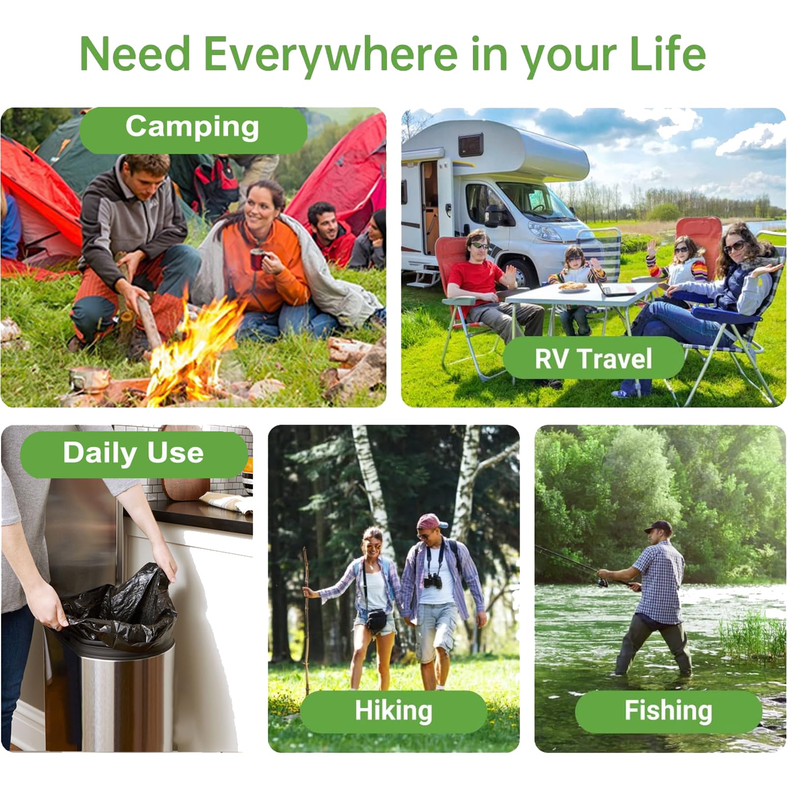 108 Portable Toilet Bags, Taltbrex 8 Gallon Biodegradable Camping Toilet Bags For Portable Potty, Thickened Compostable Trash Ba